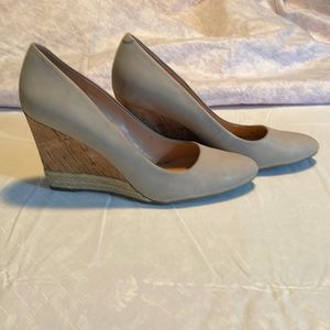 Franco Sarto  cream wedges size 8.      Previously worn